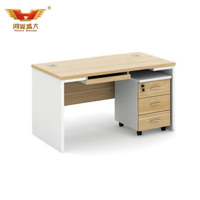 China Latest Design Stability Wooden Computer Table Modern Desk With Storage Drawer for sale