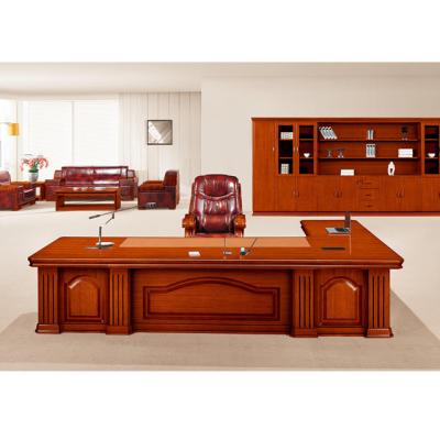 China CEO Good Quality Teak Wood Office Furniture HY-D5036 PANEL Executive Desk Table for sale