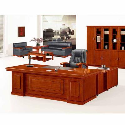 China Solid Wood Office Desk Teak Veneer Commercial Desk HY-D2024 for sale