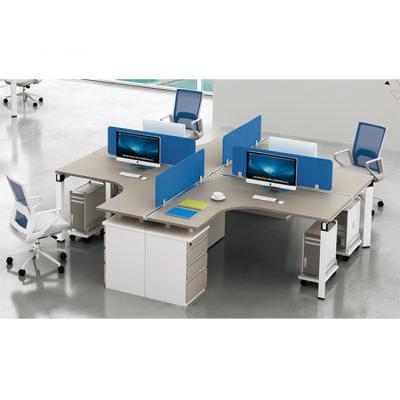 China Office Separation Desk 4 People Desk Screen Cross Form Modular Standard Sizes Of Workstation Furniture for sale