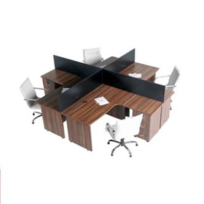 China Modern MDF 4 Person Workstation Call Center 4 People Double Office Partition for sale