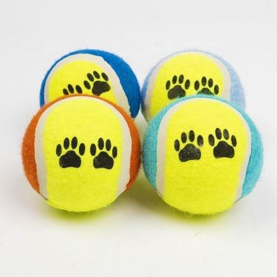 China Viable Colorful High Quality Accessories For Dog Tennis Ball Rubber Chew Toy Dog Pets Toys And Accessories for sale