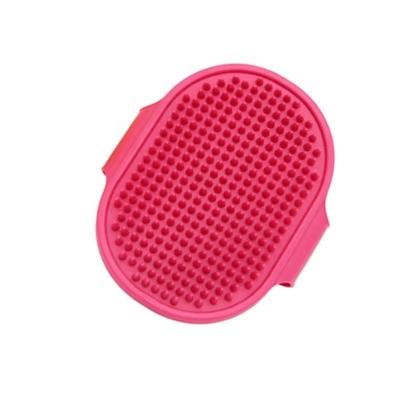 China Viable Silicone Pet Grooming Brush For Bathing Massage Brush Shampoo Rubber Comb With Adjustable Ring Pet Bath Brush for sale