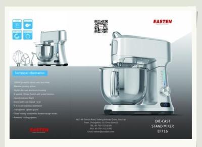 China Die Cast Stand Dough Mixer/ 1000W Kitchen Stand Mixer/ Multi-functional Stand Mixer Factory Outlet en venta