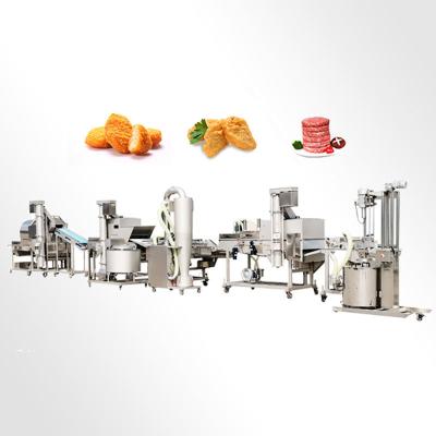 China Easily Operate Automatic Burger Chicken Nugget Processing Production Line for sale