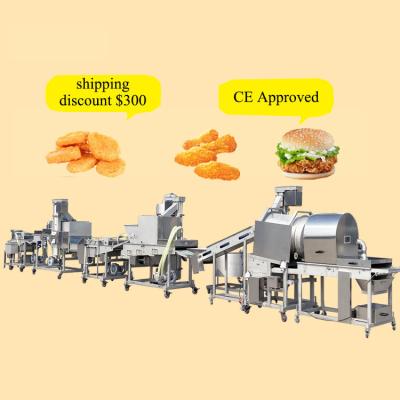 China Easily Operate Industrial Automatic Stainless Steel Chicken Nuggets Patty Production Line for sale