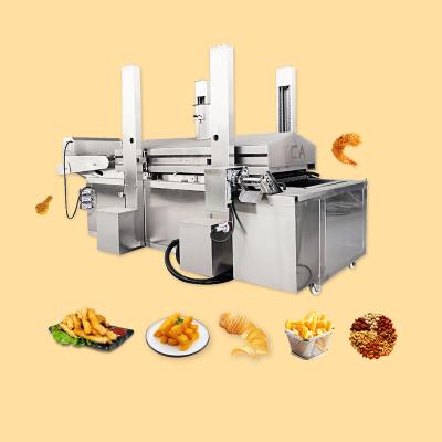 China Automatic Electric Continuous Frying Snacks Deep Fryer Machine for Donuts Fried Chips and Fish for sale