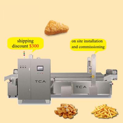 China Automatically Fried Full Frying Snack Dough Twist Frying Machine And Continuous French Fries Fryer for sale