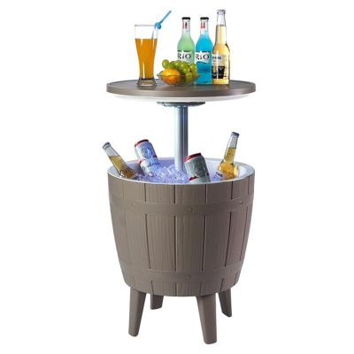 China China Supplier Fashion Modern Hand Made Round Wine Beer Cooler Standing Ice Bucket With Lid for sale