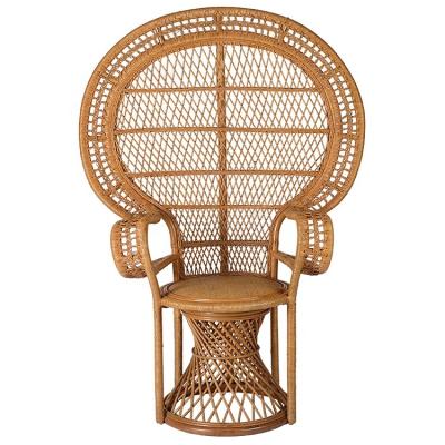 China Best Selling High Quality Comfortable Durable Indonesian Natural Rattan Style Peacock Wicker Chair Accent Furniture for sale