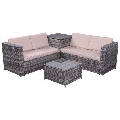 China Modern Royal Leisure Sofa CombinationIron Frame Outdoor Garden Sofa Set Hotel Terrace for sale