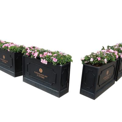 China Wholesale Outdoor Tea Shop Chinese Style Flower Box Flower Box Chinese Style Factory Direct Selling Spot Aluminum Alloy Flower Box for sale