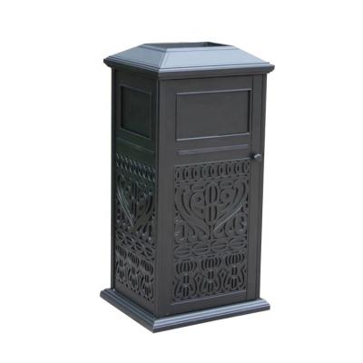 China The factory direct sales stocked spot wholesale cast aluminum outdoor trash can street hygiene trash can villa mansion municipal storage for sale