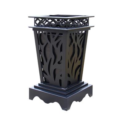 China Outdoor High End Commercial Street Trash Can Skin Box Aluminum Alloy Stocked Cleaning Trash Bin for sale