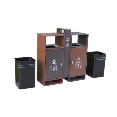 China Stored outdoor rustless aluminum alloy bins in tourist parks can be customized in color, size and style. for sale