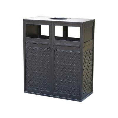 China High Quality Cast Aluminum Garden Trash Stocked Throw Galvanized Cast Iron Indoor Trash Bin Waste Cylinder Fast Delivery for sale