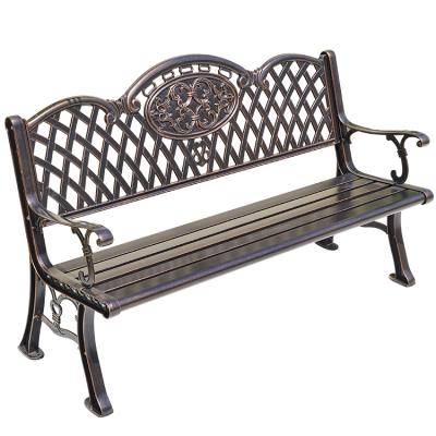 China Outdoor Rest Modern Playground Tennis Playground Outdoor Sitting Garden Bench Three-Seat Bench Aluminum Alloy Plate Backrest Strong And for sale