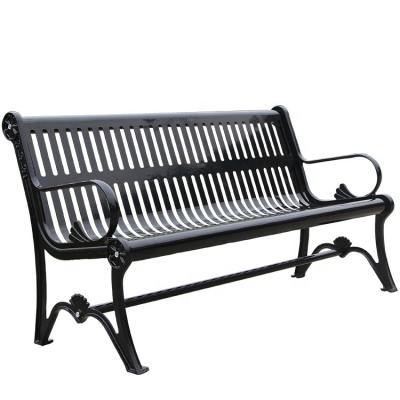 China Modern Factory Direct Wholesale Spot Cast Aluminum Foot Park Chair Galvanized Leaf Backrest Outdoor Garden Bench for sale