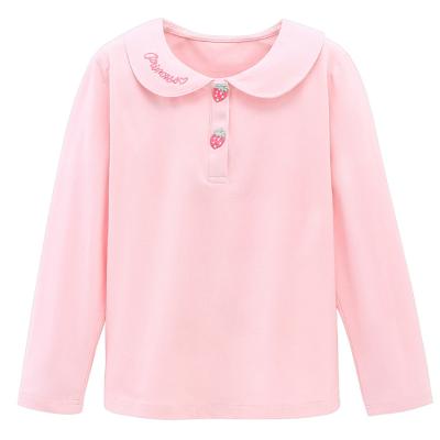 China Soft Neck Long Sleeve Turtle Anti-pilling White Color Kid Babies T-Shirt for sale