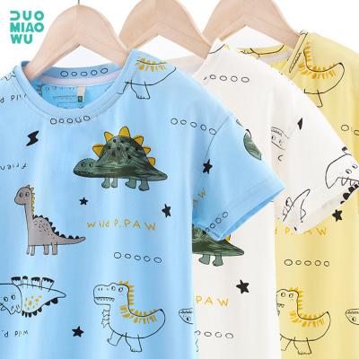 China Anti-pilling Cotton PU Elastic Fiber Boys Designer Summer Clothes T-shirt New for sale