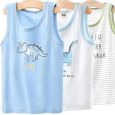 China Breathable hotsale summer sleeveless clothing sets cotton short pants babies boys underwear vest for sale