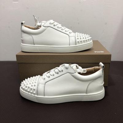 China Size Increasing Wholesale Brand Red Mens Shoes With Spikes Genuine Leather Famous Brands For Women Designer Sneakers Luxury Yezz for sale