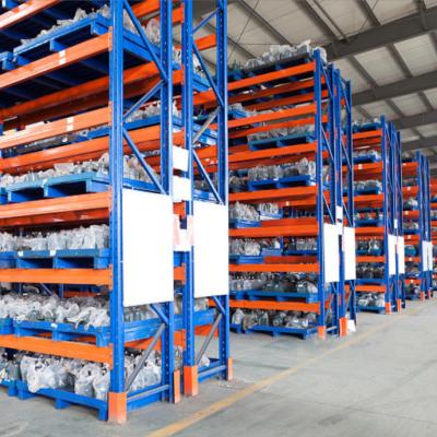 China Logistics Transport Warehouse Metal Shelving Rack Gravity Beam Report Pallet High Stretching For Logistics Factory Warehouse for sale