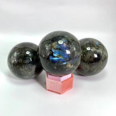 China China Wholesale Natural Quartz Crystal Labradorite Sphere Healing Ball For Home Decoration for sale