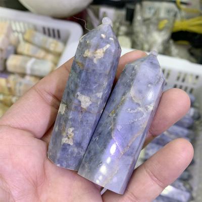 China China Wholesale Natural Healing Stones Violet Opal Point Crystal Quartz Tower for Decoration for sale