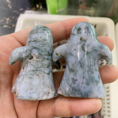 China Europe High Quality Hand Carving Folk Ocean Jasper Ghost Carving For Crafts Decoration for sale