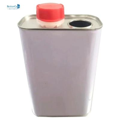 Cina metallo quadrato Tin Containers L105*W60*H180 della guarnizione piana 1L con il coperchio della vite in vendita