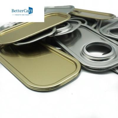 China Rectangular Tin Can Cap 0.23mm / 0.28mm / 0.30mm Tin Components for sale