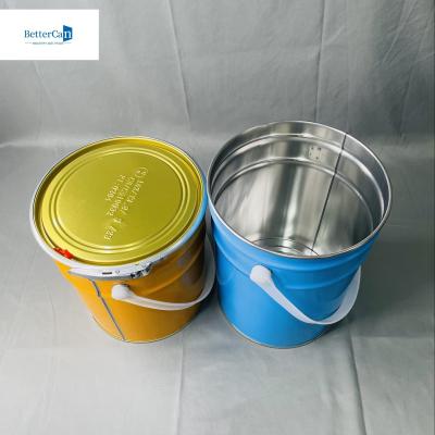 Cina 5 litri secchio conico con manica di stampa in metallo colore OEM Design contenitore di vernice in vendita