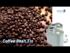 Square Coffee Bean Tin Containers Secure Sealing For Preserving Freshness