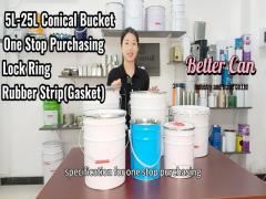 25 Liter Big Metal Buckets , Durable Paint Empty Bucket With Sealed Foam Strip