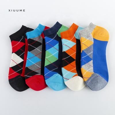 China NEW Fashion Antibacterial Make Your Own Design Colored Diamond Bulk Wholesale Socks For Man for sale