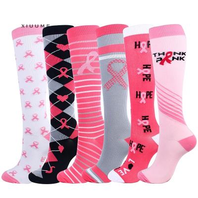 China New Antibacterial Wholesale Manufacturers Customized Vuis Prevention Fancy Compression Medical Socks 20-30 mmHg for sale