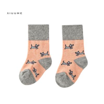 China 2019 New Cartoon Puppy Children Cute Dog Autumn Cotton Baby Antibacterial Coloring Comfortable Socks for sale