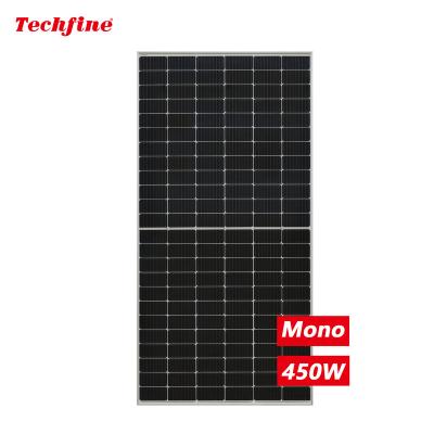 China High Efficiency Mono Solar Panel Felt Black 450w PV Monocrystalline Photovoltaic Solar Module Mono Panels 450w PV Etfe for sale