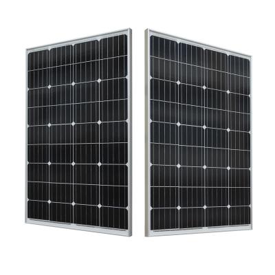 China Wholesale High Efficiency 100 Watt Monocrystalline Portable Solar Panel Mono Mobile Industrial Solar Panel System 100w For Balcony Complete Set for sale