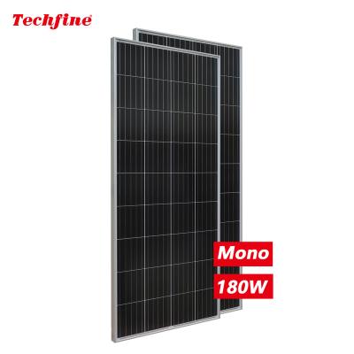 China Solar Panel 180w High Efficiency 180 Watt Mono Portable Mono Perc Mono Monocrystalline Silicon Solar Panel Black Kit For CCTV For Power Station for sale