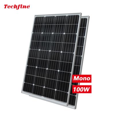 China High efficiency solar panel 100 watt 100w PV solar panel system kit 100w 12v mono batterycharger 10-100a lcd for sale