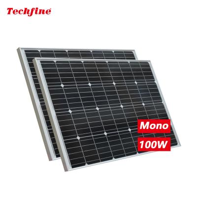 China Waterproof outdoor mono solar panel renogy qcells 100w 100watt 12volt solar power panel shingles for home electricity wholesale for sale