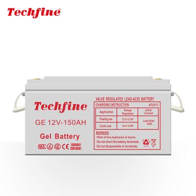 China Techfine Safety 12v GEL Lead Acid Batteries 12v 150ah Rechargeable Sealed Lead Acid Battery Hot Sale 12v for sale