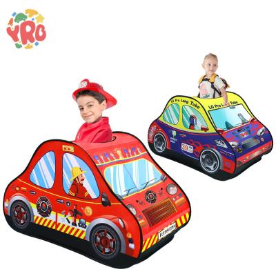 China With Ocean Balls Kids Children Play Tent Baby With Car Shape Game Folding Tent Police Fire Toy Car for sale