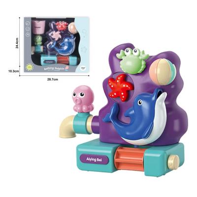 China 2021 New Marine Organisms Bath Toys Dolphin Cute Bath Toy Animal Interesting Waterwheel for sale