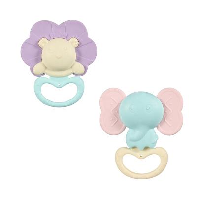 China Soft Poachable Macaroon Color Silicone Teether Candy Color Props Toys For Cute Happy Infant Baby Babies Teethers Teethers for sale