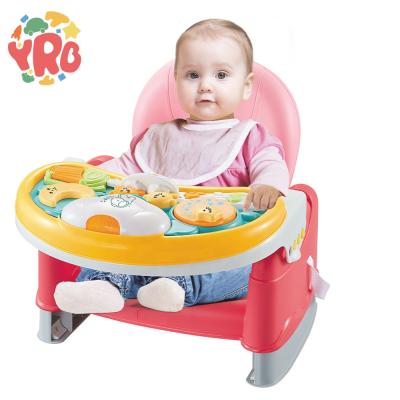 China (Height)Adjustable 3 in 1 multifunction easygo music booster seat portable folding baby dining chair for sale