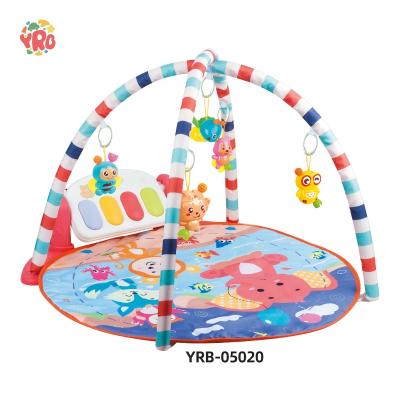 China Early Education Toy Baby Fitness Cover Music Function Pedal Piano Multi Function Cover Bell Early Fitness Support Toys for sale