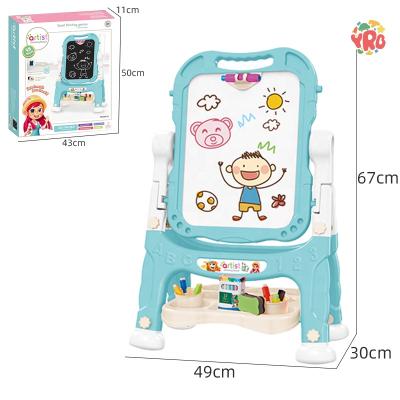 China Hot-selling Household Plastic Small Erasable Magnetic Children's Bracket Dust-Proof Drawing Board for sale